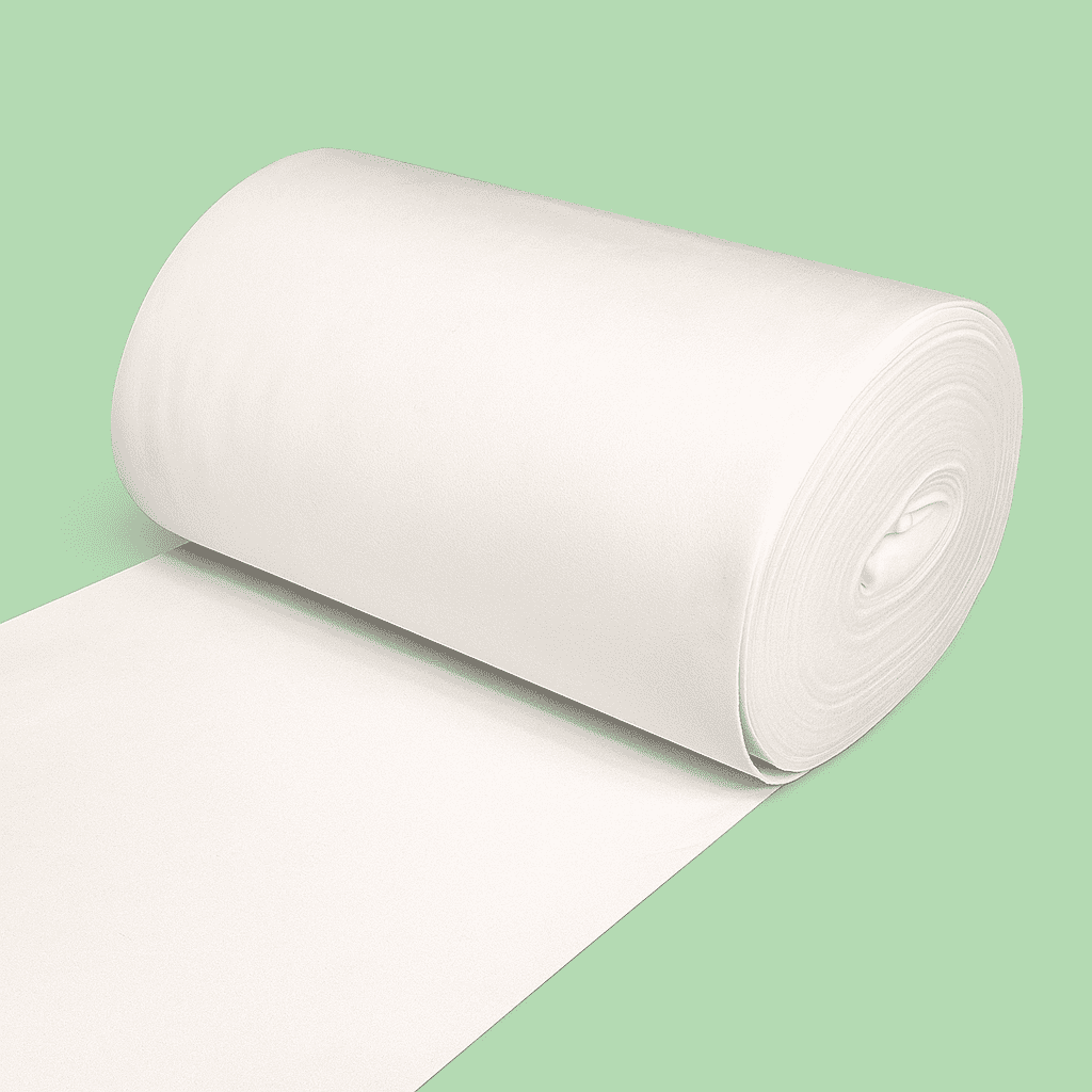 High-quality white filter fabric used in industrial filtration systems